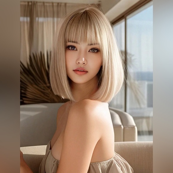 NEW Blonde Bob Hair Wig - Picture 2 of 6